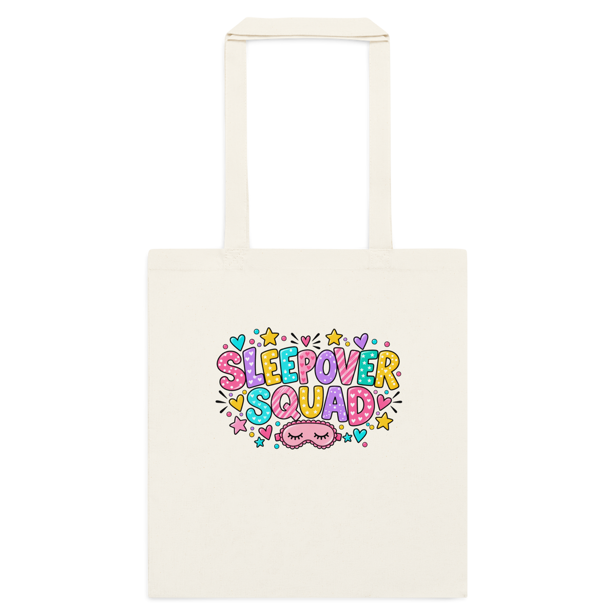 Sleepover Squad Cotton Tote Bag